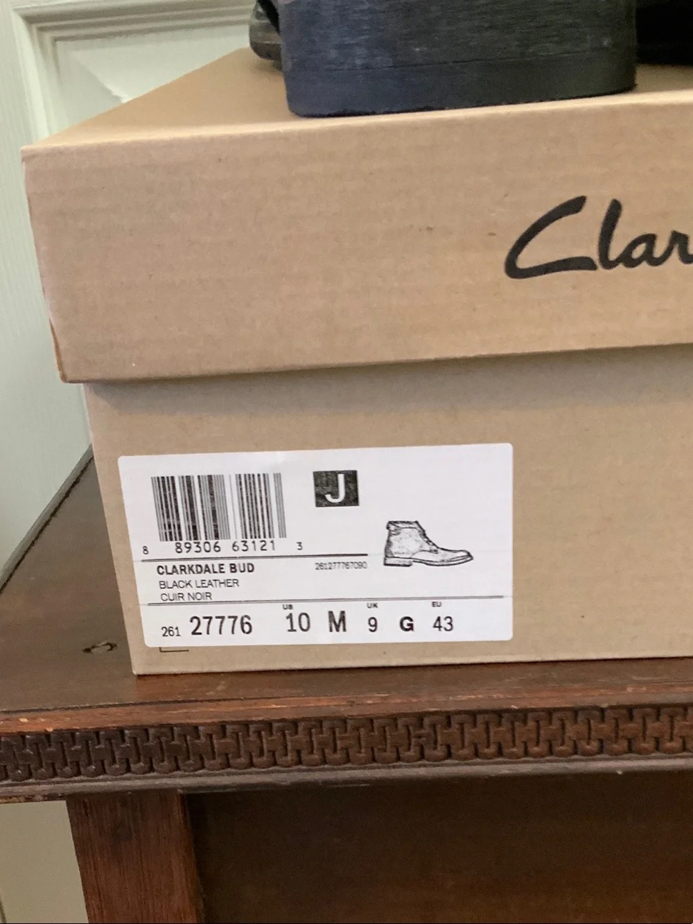 Clarks Black Leather Ankle Boot CLARKDALE BUD.